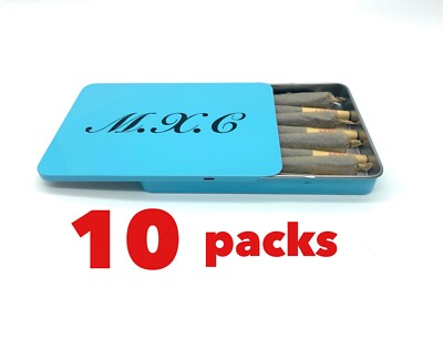 10 pack)steel slide lock pre rolled cone raw elements zig zag holder case