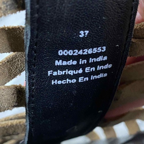 NUEVA Sandalia Plana Free People Odette con Tirantes en Serpiente Negra Para Mujer EU 37 / US 7 - Imagen 11 de 12