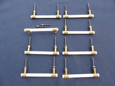 8 poignées plastique blanc