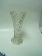 Vintage Imperial Glass Hobstar Vase 10" No Chips or Cracks 