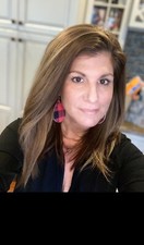 Faux Leather Earrings- Buffalo Plaid- Tear Drop Design