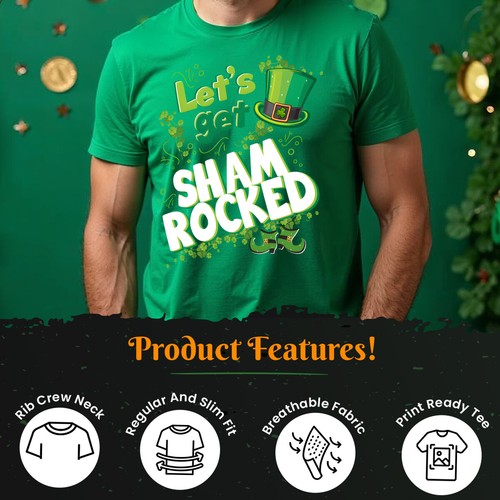 Let's Get Shamrocked Hombres Mujeres Divertidas Camisetas Día de San Patricio Camiseta Irlandesa #STPD - Imagen 6 de 20