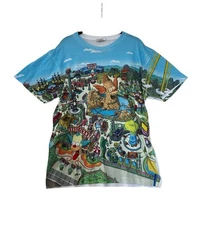 Universal Studios Shirt Multicolor Krusty Land Simpsons Cartoon Adult Size XL