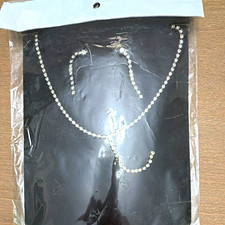 Silver Tone Clear Round Crystal Rhinestone Necklace  Earrings Jewelry Set