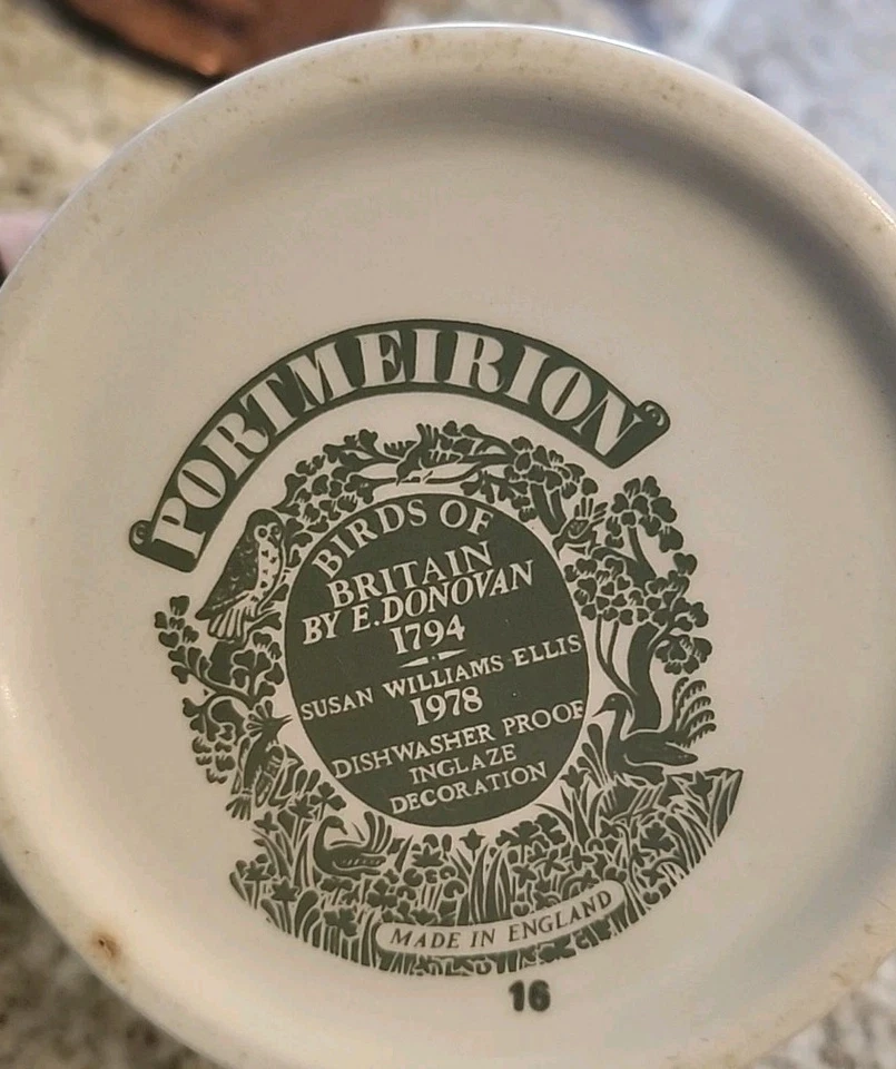 Tarro de utensilios de almacenamiento Portmeirion Birds of Britain blanco Wagtail Foto 4 de 4