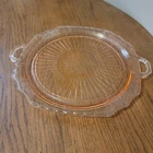 Pink Depression Glass, Anchor Hocking, "Mayfair" Open Rose Cake Plate (207)