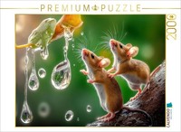 Calvendo Puzzle Two Mice Playing Raindrop Tag | 2000 Pieces, Finished Size 35.4