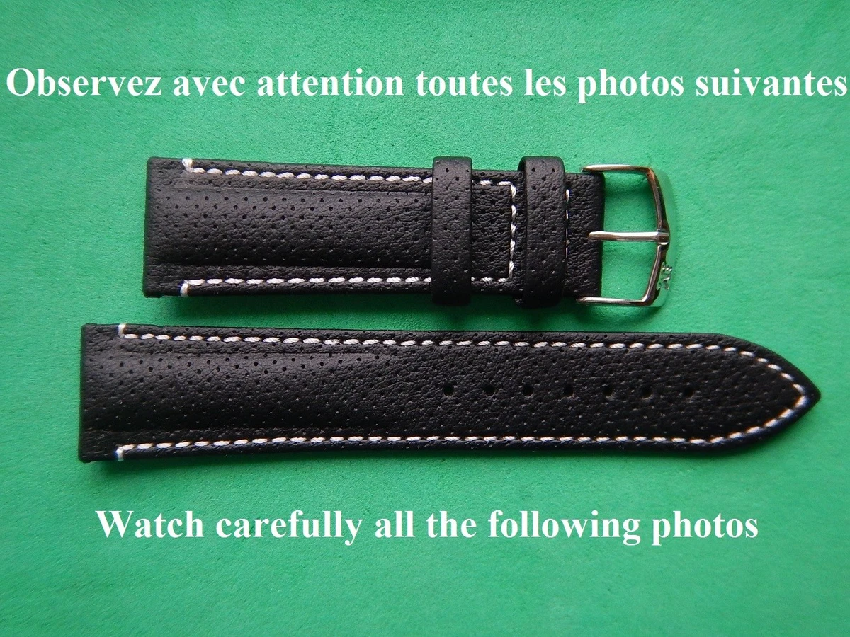 XS Bracelet montre cuir souple grainé marron clair 12mm 14mm 16mm 18mm