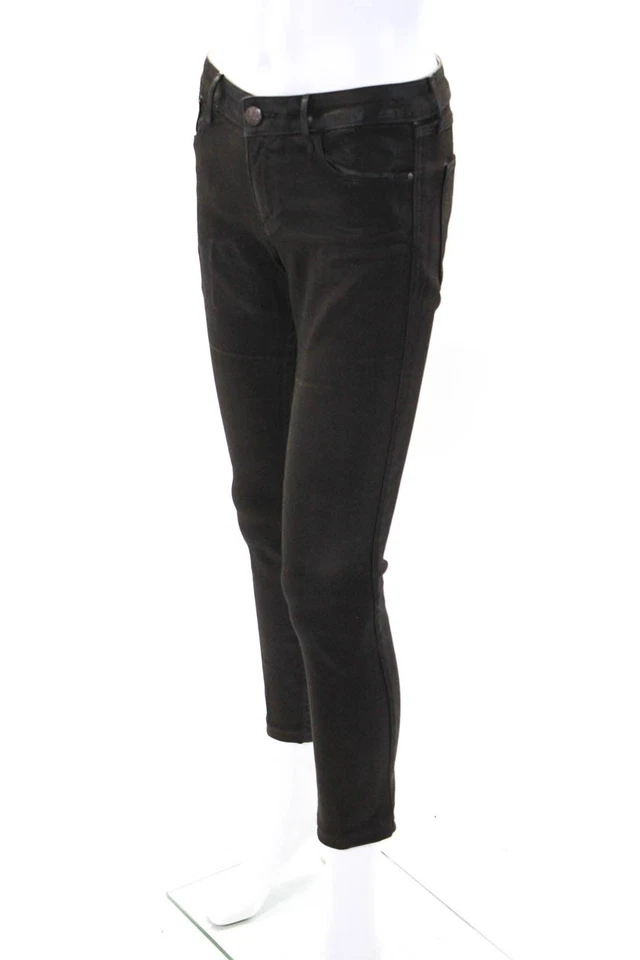 Habitual Women's Five Pockets Coated Skinny Denim Pant Brown Size 27 - Image 2 of 4