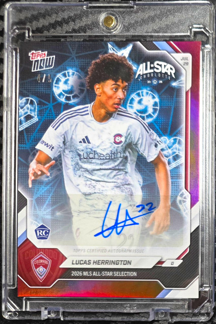 2026 Topps Now Lucas Herrington #ASG-LHA RC Auto /5 Red All Star Hull City