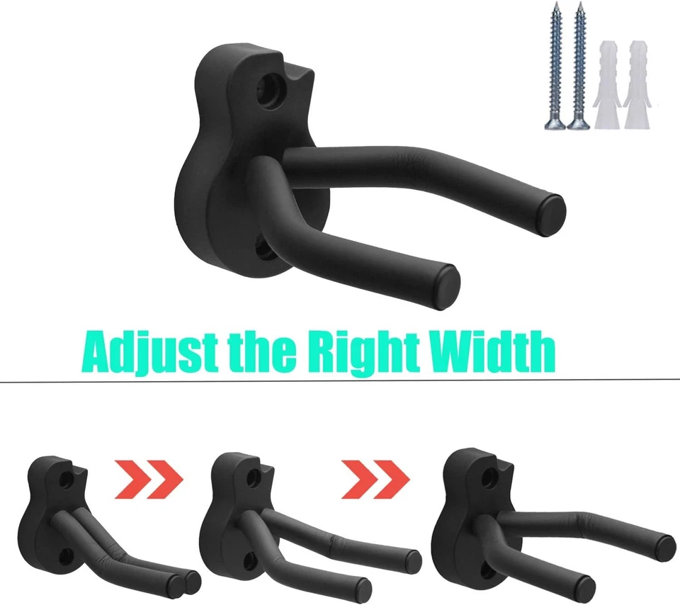 WOGOD Ukulele Violin Mandolin Banjo Guitar Wall Mount Hanger Stand black  - Image 2 of 4