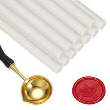 12 Pcs Wax Seal Sticks, Glue Gun Sealing Wax Sticks with Spoon, White