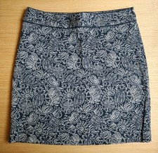 Vineyard Vines Margo Skirt Pineapple Paisley Lined Mini Navy Blue White Zip 6
