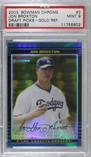 2002 Bowman Chrome Draft Picks & Prospects 49/50 Jonathan Broxton PSA 9 MINT 1t4