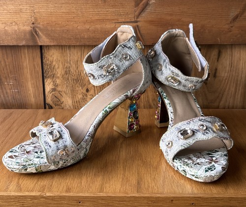 L'artiste By Spring Step Jewell Ice Platform Size US 11 EU 42 Ankle Strap EUC - Picture 5 of 14