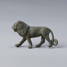 Antigua Estatuilla León Bronce - Coleccionable (65g)