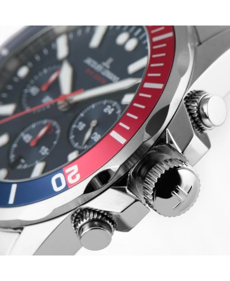 JACQUES LEMANS Hombre Analógico Cuarzo Informal Reloj Clásico Vestido Esfera Azul Impermeable Foto 4 de 4