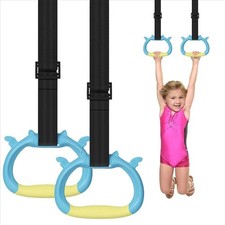 Gymnastic Rings Gym Fitness Strength Training Physical Training Adjustable US