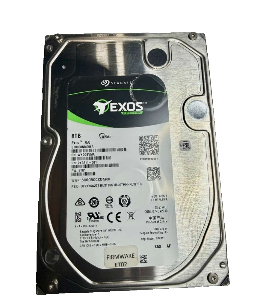 Seagate EXOS Enterprise 8TB 7200RPM 12Gb/s 3.5
