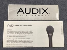 Audix OM2 Dynamic Microphone Spec Sheet w/ Sticker