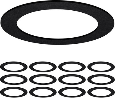Sunco 12 Pack Goof Rings for 6 Inch Recessed Lights, Flush Mount Black Can Light