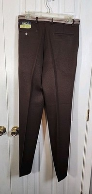 Vintage 80s NWT Farah Dark Brown Mens Dress Pants Size 31x32 | eBay