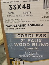 Lotus Windoware Cordless Faux Wood Blind 33X48
