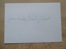Jean-Louis Trintignant autograph signed 10x15 cm index card