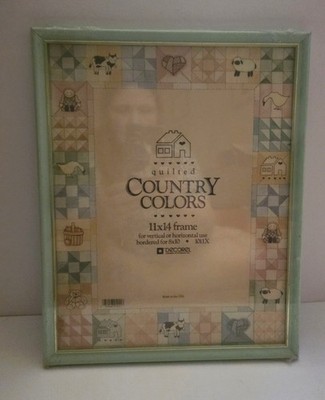 Vintage DECOREL Picture Frame 11x14  Quilted Cottage Core FARMHOUSE