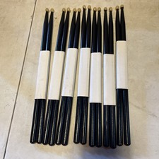 Lot Of 7 Pairs (14 Pcs) Of 5A Black Drum Sticks-26”-Brand New