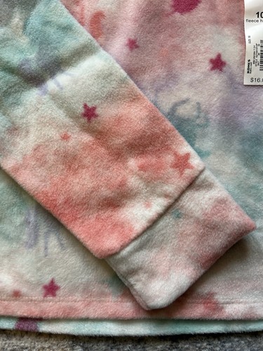 Jumping Bean Kid Girls Tie Dye/Unicorn Fleece Pullover Hoodie Sweater Size 10 - Picture 4 of 7