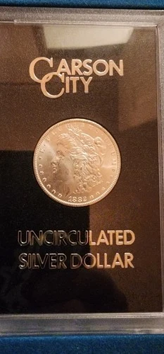 1882 Carson City Uncirculated Morgan Silver Dollar with Box & Certificate