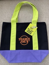 Trader Joe's  Mini Canvas Tote Bag Multicolor