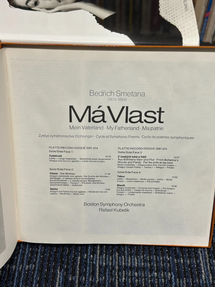 Smetana Ma Vlast 2 Vinyl LP Set Boston Symphony Orchestra Ralph Kubelik NM Foto 3 de 4