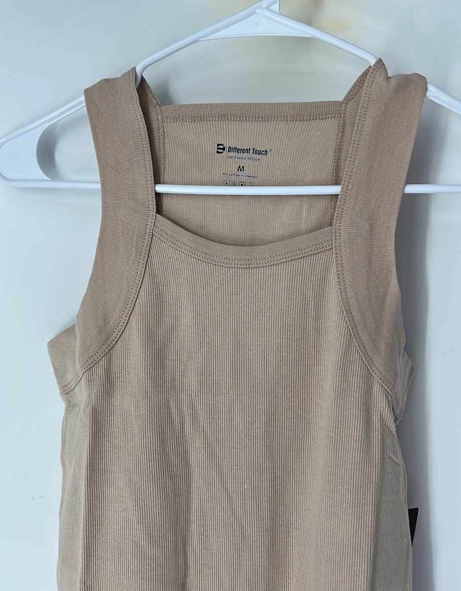 Different touch NWT men’s Raveeback tank top medium Activewear Square Neck Brown