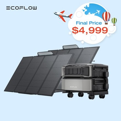 EcoFlow DELTA Pro Ultra 6kWh Portable Power Station with 2x400W Solar Panel