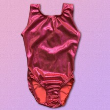 Gymnastics Leotard Girls sz CM Child 7 orangeade mystique metallic Fantasy leo