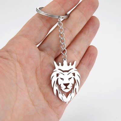  Hollow Animal Key chain Stainless Steel Lion Dinosaur Dog Wolf Pendant