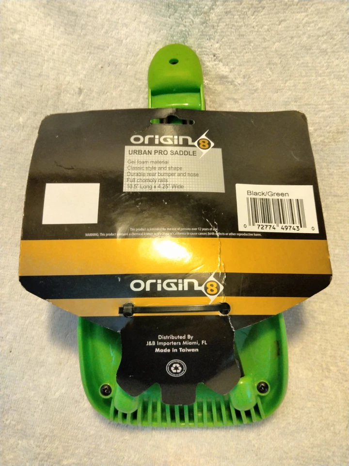 Sillín Origin 8 Urban Pro Verde y Negro Nuevo Foto 2 de 3