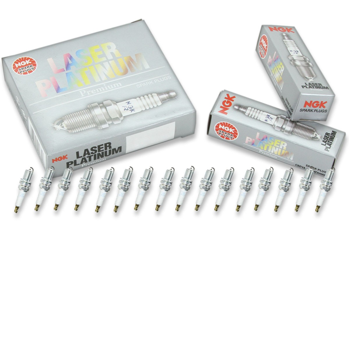 16 pcs NGK Laser Platinum Spark Plugs for 1999-2002 Mercedes-Benz E55 AMG on