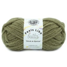 Lion Brand Feels Like Butta Thick  Quick Yarn-Olive