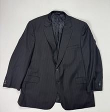 Jos A Bank Gordon Signature Blazer Mens 50R Grey Striped 100 Wool Business