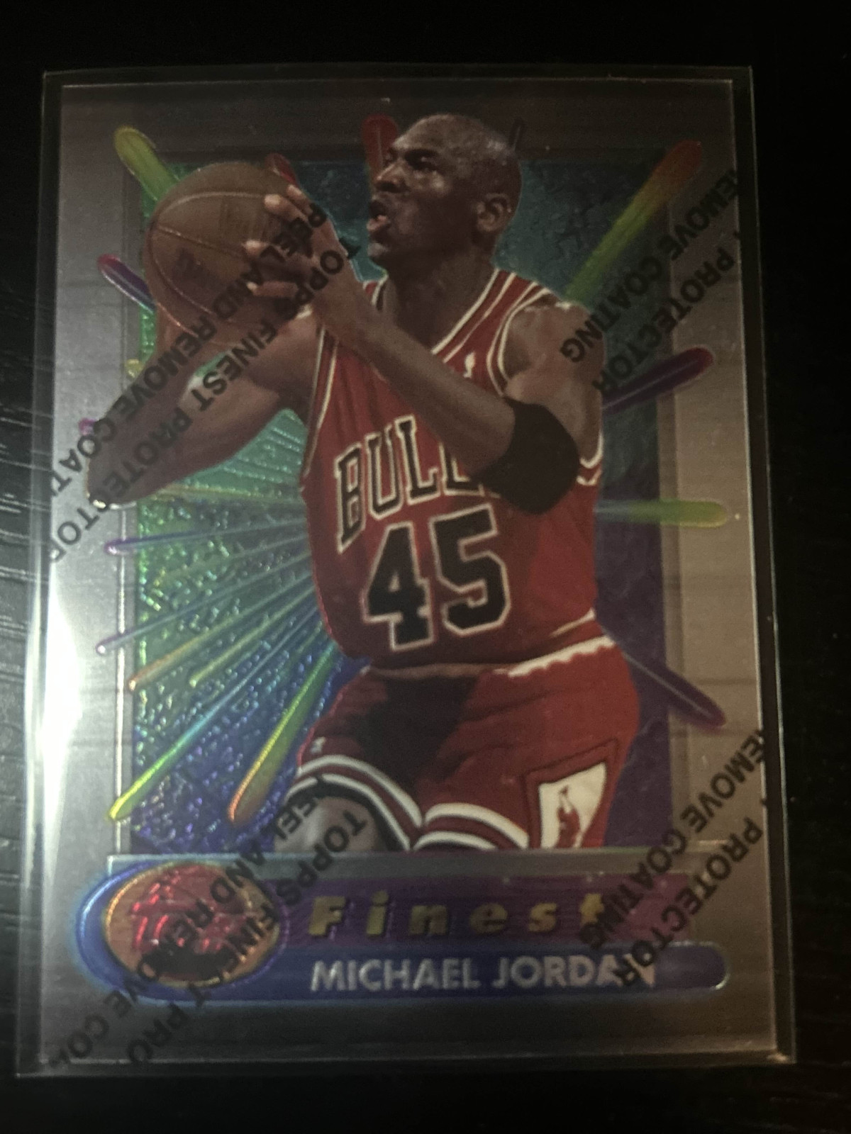 Michael Jordan 1994-95 Topps Finest #331 W/ Coating Unpeeled Protector Bulls