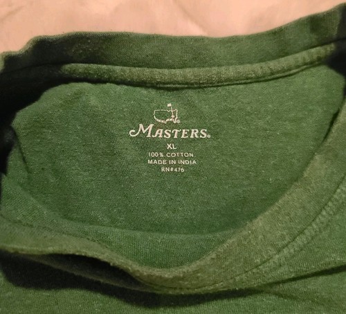 2022 Authentic Masters T Shirt Double Sided Men’s Green Augusta XL - Picture 10 of 13