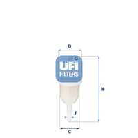 UFI 31.009.00 Kraftstofffilter FüR Alfa Romeo, Bmw, CitroËN, Dacia, Fiat, Ford