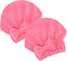 Microfiber Hair Drying Towels for Kids Head wrap with Bow-Knot Shower Cap Hair
