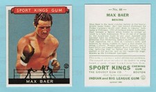 1933 Goudey Sports Kings Reprint 44 Max Baer -- Box 742