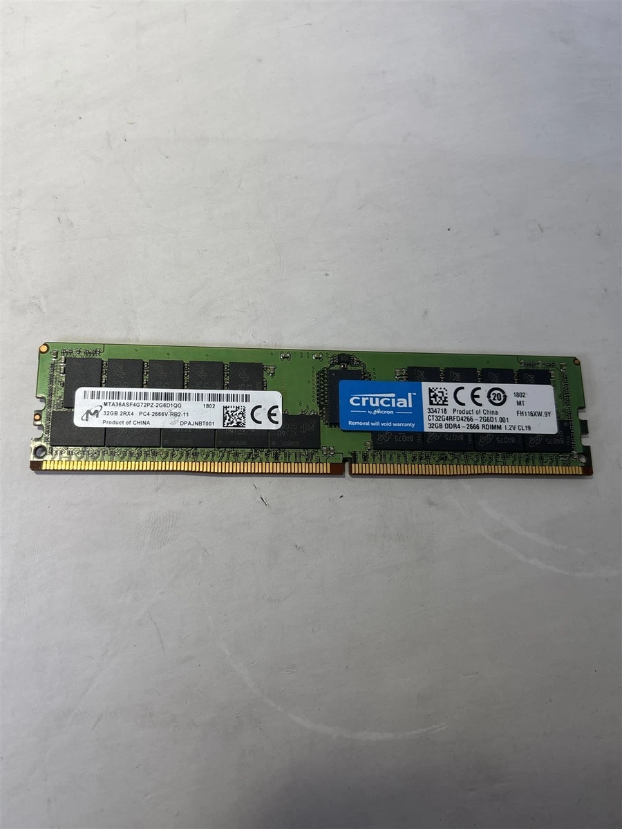 Micron DDR4 SDRAM 32 GB Total Capacity Memory (RAM) for sale | eBay