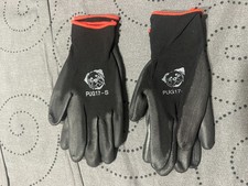 GLOVE POLYURETHANE COATED WORK BLACK GLOVES PUG 17 SIZE S 10 PAIRS NEW NO TAGS 