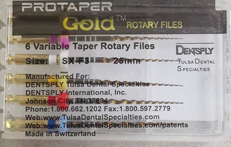 Bid Protaper Gold Rotary Files 25mm SX-F3 Dentsply Tulsa Assorted Endodontics
